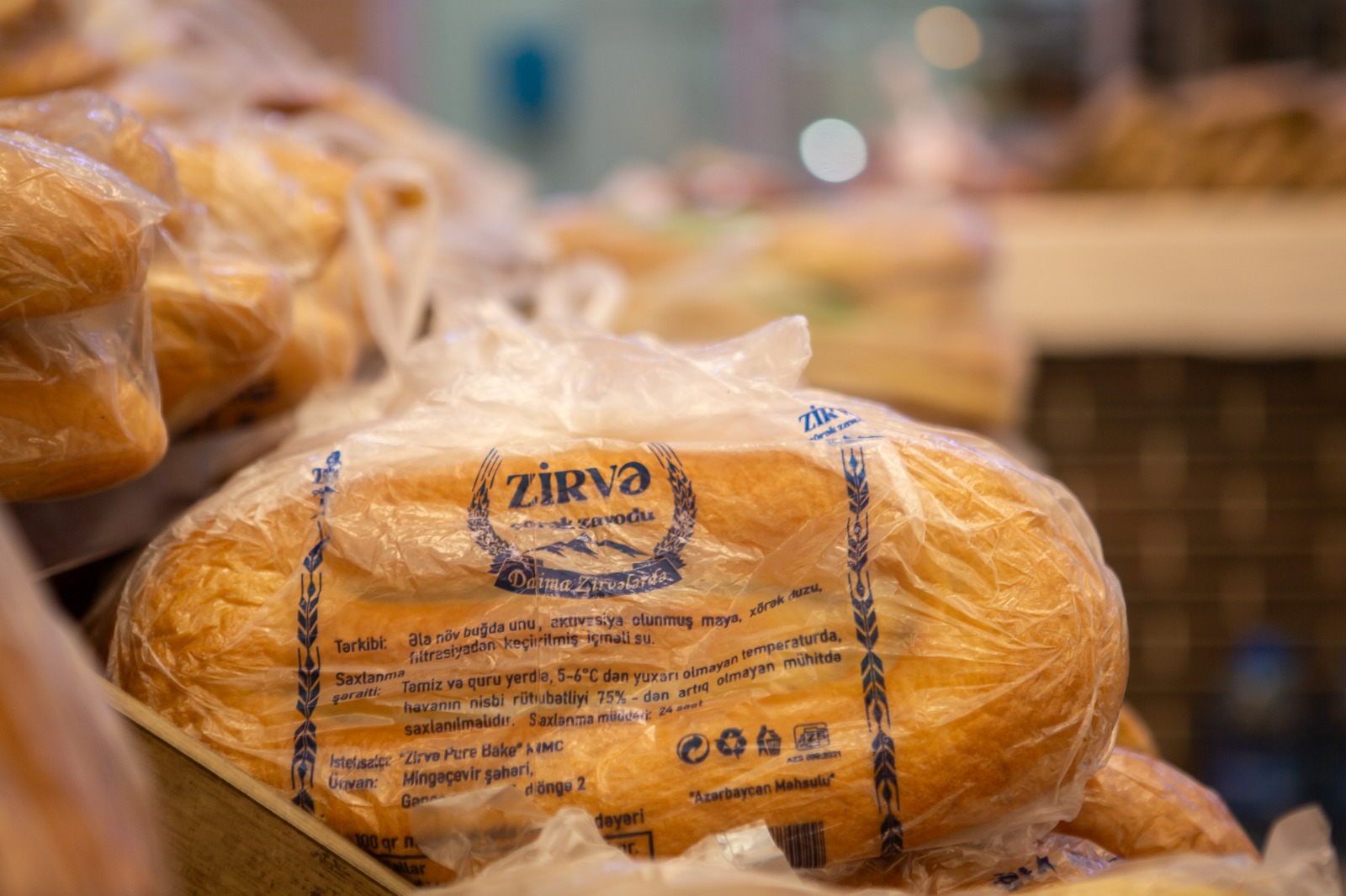 Fresh artisan bread from Zirvə Pure Bake